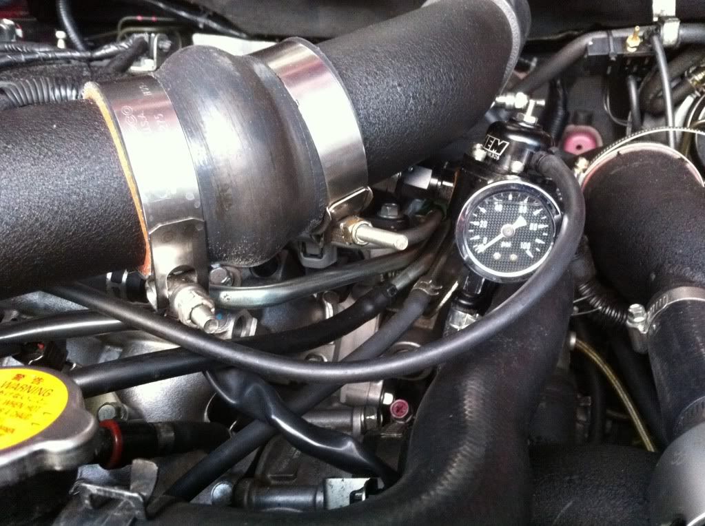 Fuel pressure gauge in engine bay pic? Mitsubishi