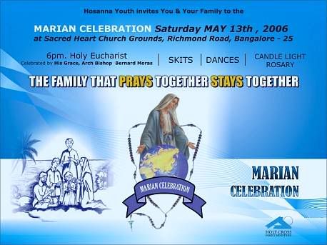 Marian Celebration on May 13, 2006 by Hosanna Youth Bangalore