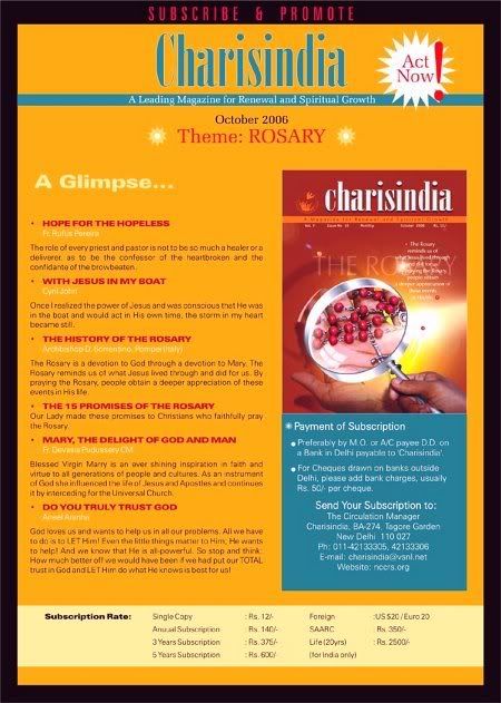 Charisindia - The Magazine of the Catholic Charismatic Renewal in India
