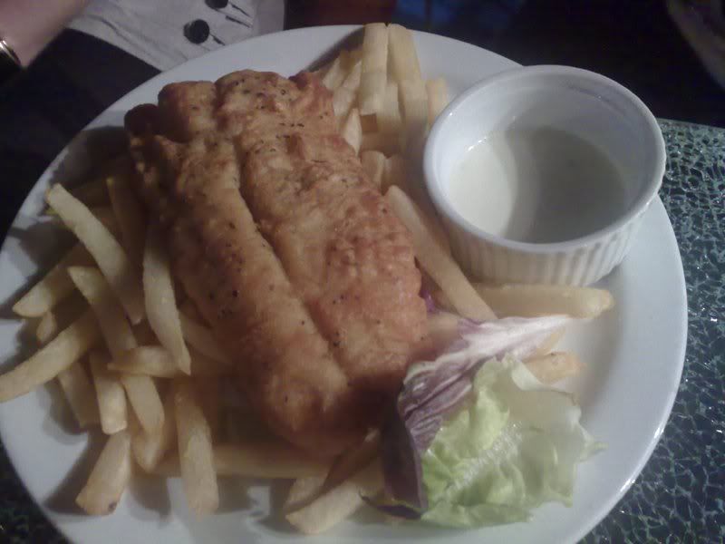 beer battered fish n chips