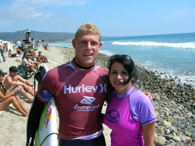 Mick Fanning & I at Trestles Beach, CA.