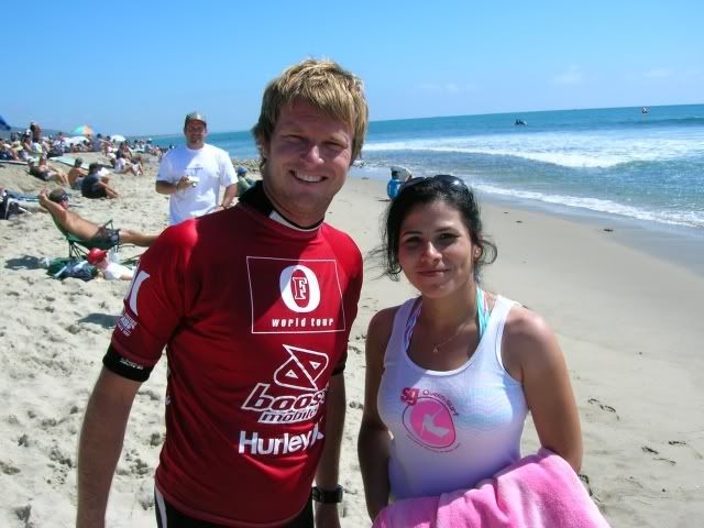 Taj Burrow & I at Trestles Beach, CA.