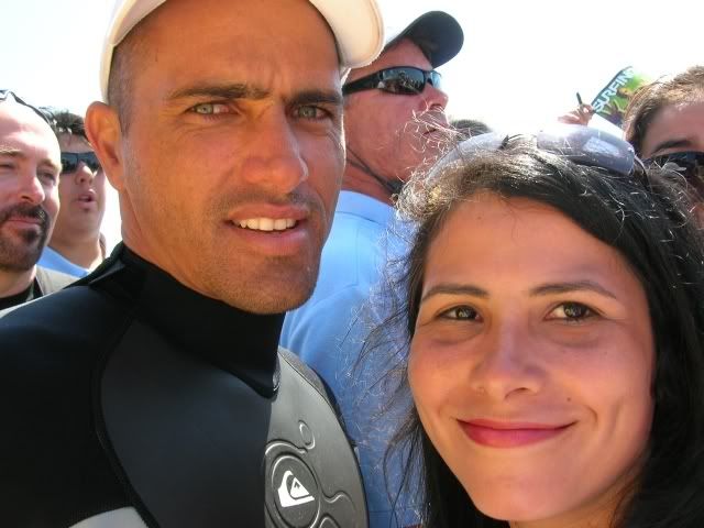 Kelly Slater & I at Trestles Beach, CA.