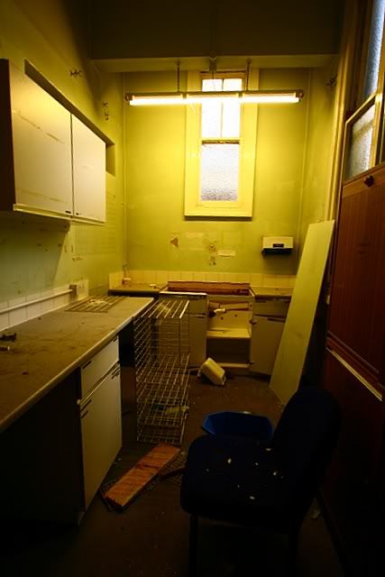 the hospital was open female bathroom random lights were on