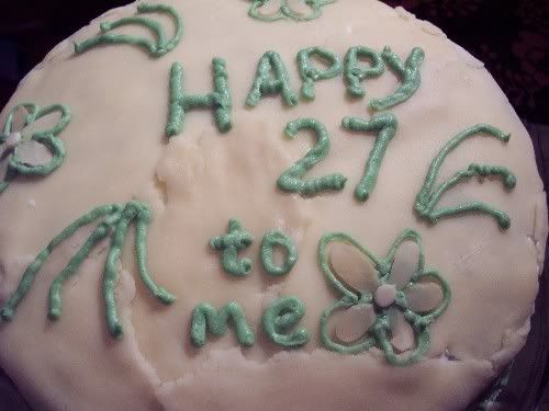 27th  kitchens  Cake Birthday icing cooks My buttercream thinner  in p.h.d.elicious to make tiny plants how