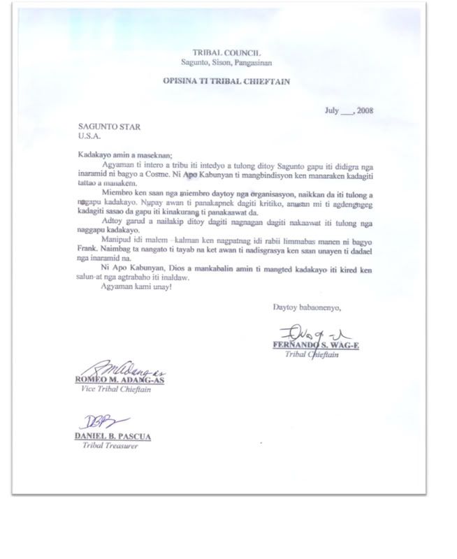 Tribu Letter