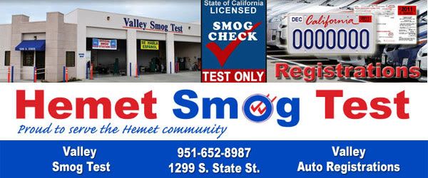Valley Smog Test, Hemet Smog Test