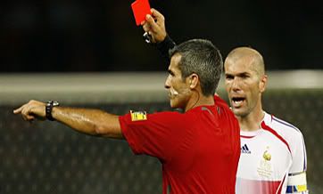 Zidane gets sent off