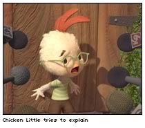 Chicken Little tries to explain  [photo: Walt Disney Studios]