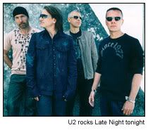 U2 rocks Late Night tonight [U2.com]