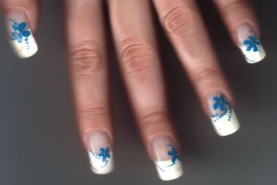 French Blue Nails