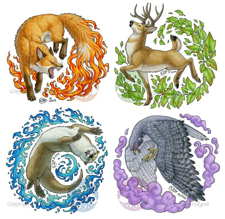  photo Elemental_Animals_by_shadow_wolf.jpg