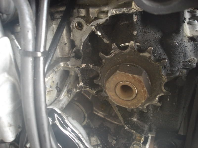 Broken chain and cracked case Triumph Rat Motorcycle Forums