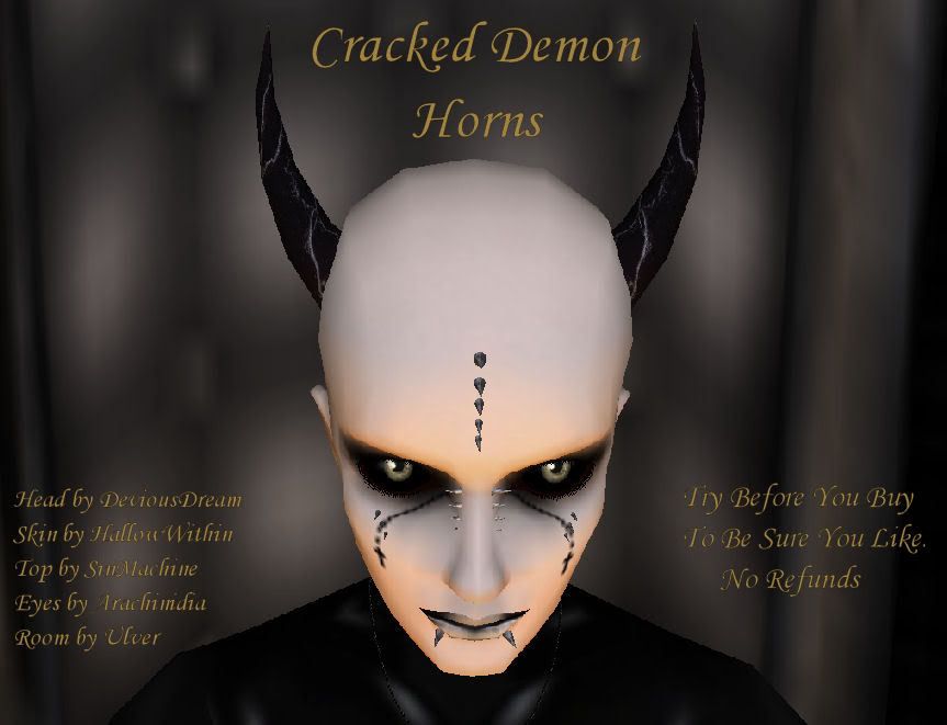 Cracked Demon Horns Ad IMVU
