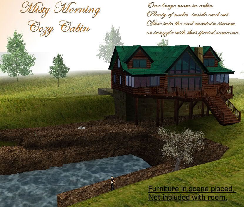 Misty Morning Cozy cabin Room Ad IMVU