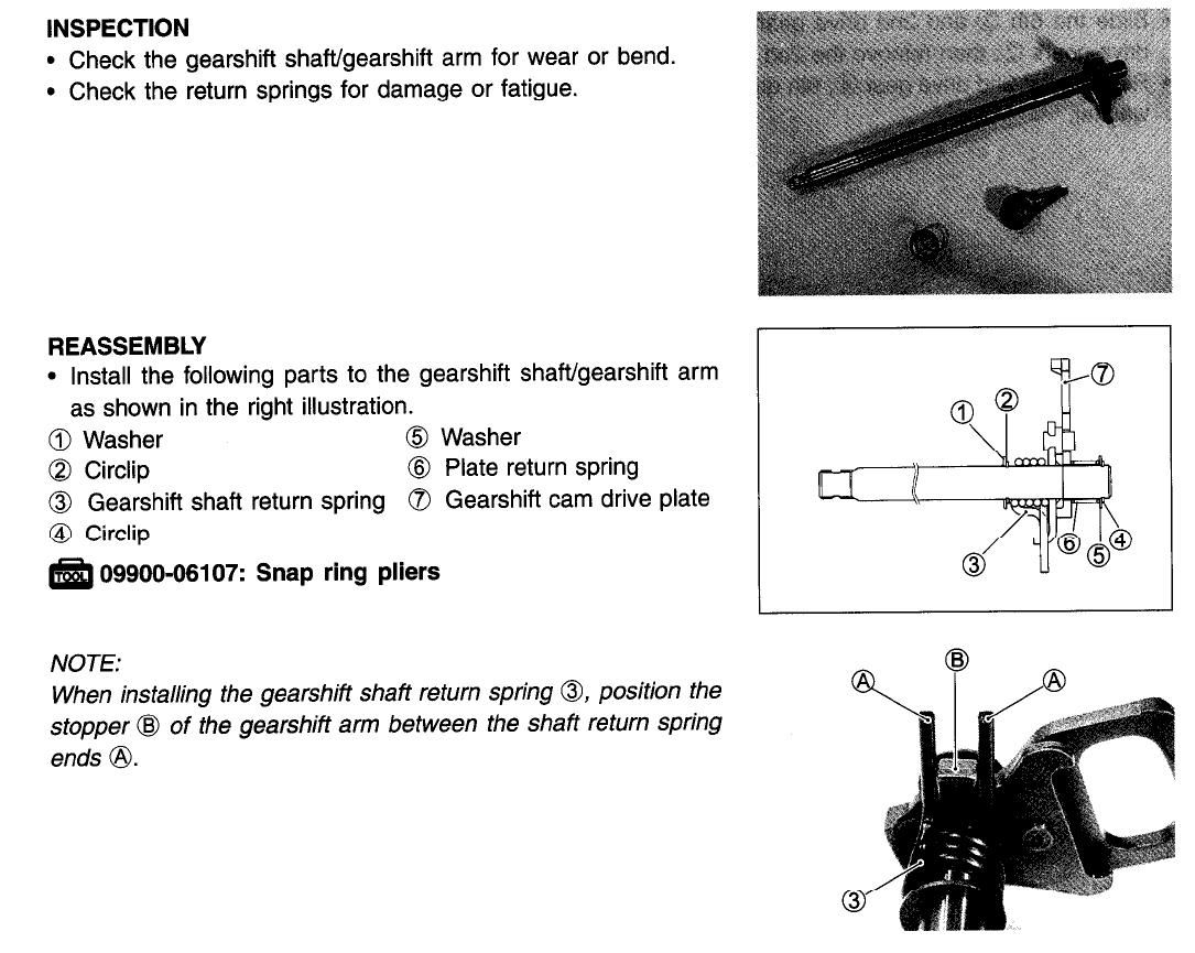 Shift lever not returning to "middle" position after shifting Suzuki