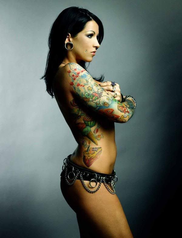 sleeve tattoos for girls. girls with sleeve tattoos