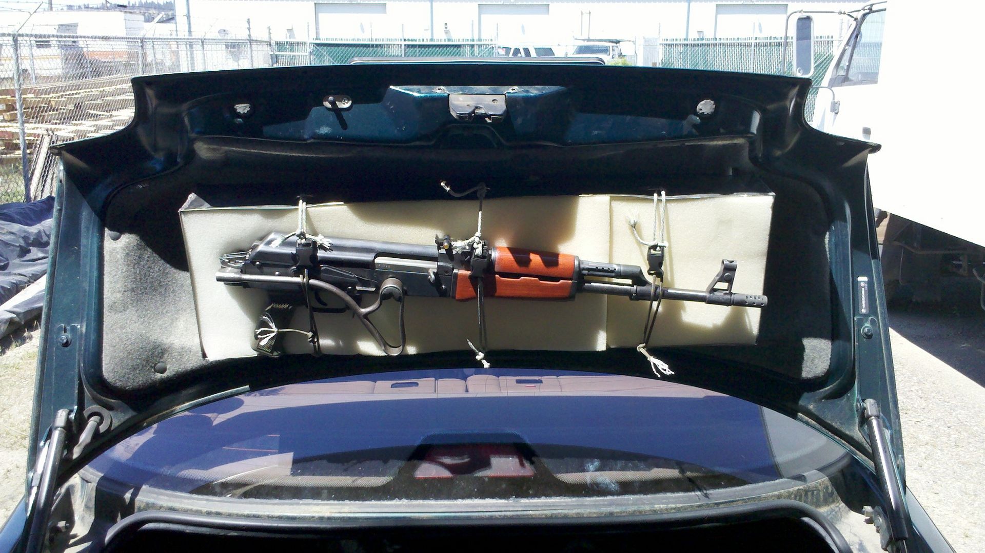 Trunk gun rack prototype is now installed. Pic inside