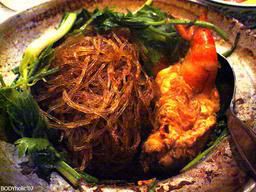 Goong ob woon sen / Baked shrimp in glass noodle