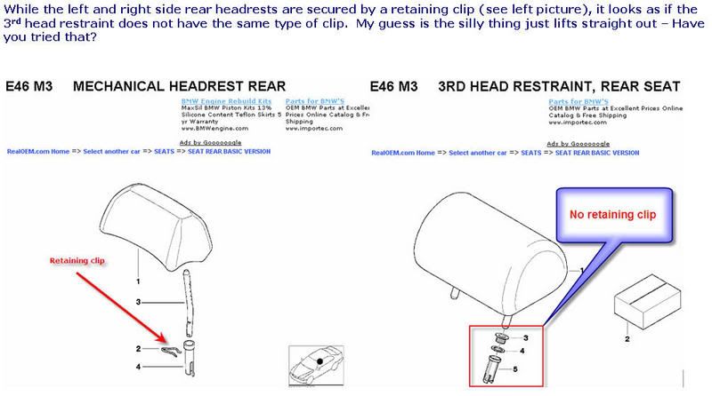 How to remove bmw e36 rear headrests #5