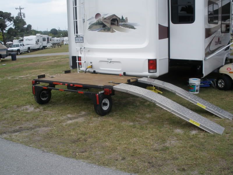 RV.Net Open Roads Forum: Fifth-Wheels: Needing to transport golf cart Golf Cart Rack For Back Of Camper