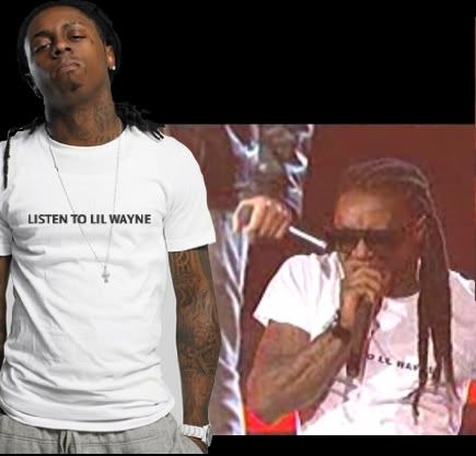 Listen to Lil Wayne slogan tee!