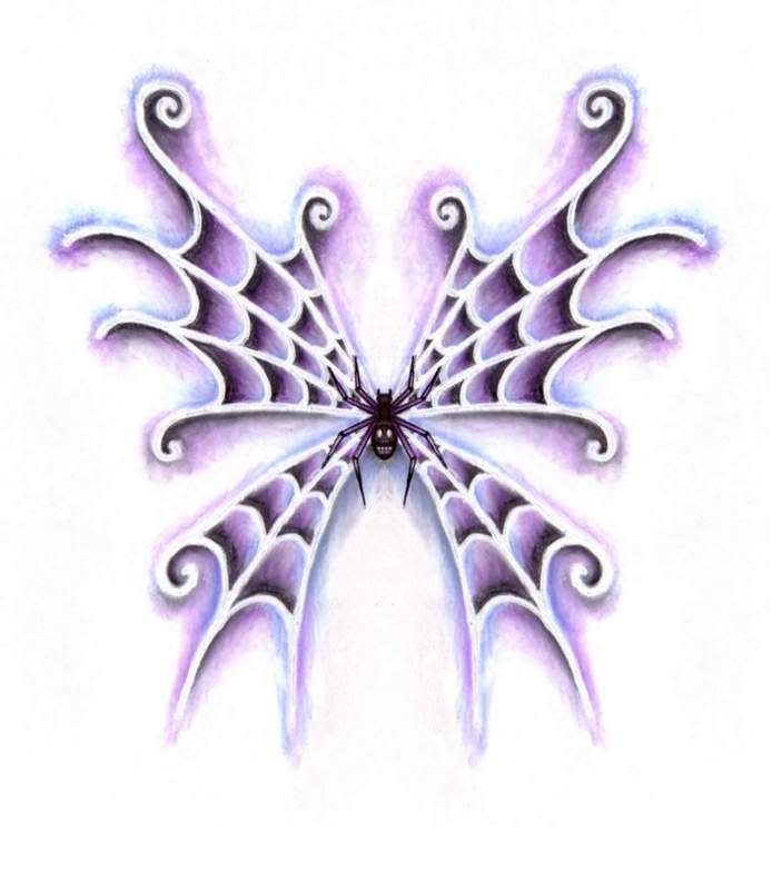 spider butterfly tattoo Image
