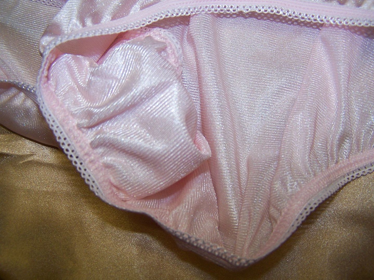 Vtg 60s Style Double Nylon Gusset Silky Granny Sissy Pink Panties Brief 3x 10 4168