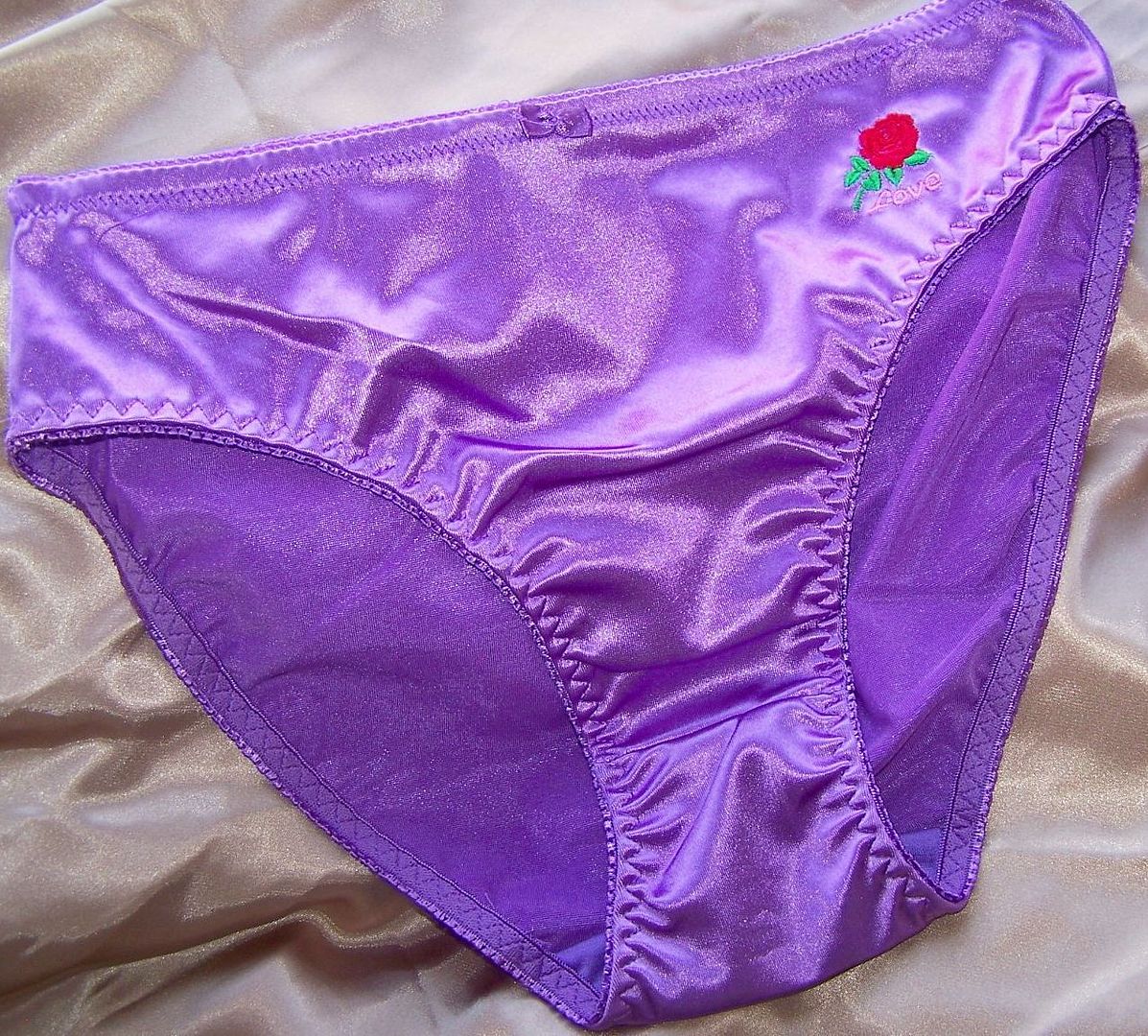 New GrapePurple Shiny Slippery SatinLOVESissy Panties M 6