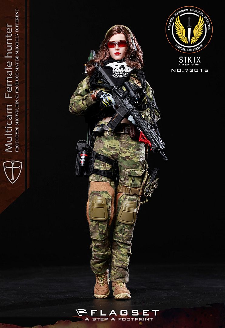 1//6 FLAGSET FS-73015 MC War Angel Angela Female Soldier Hunter Figure Glove Hand