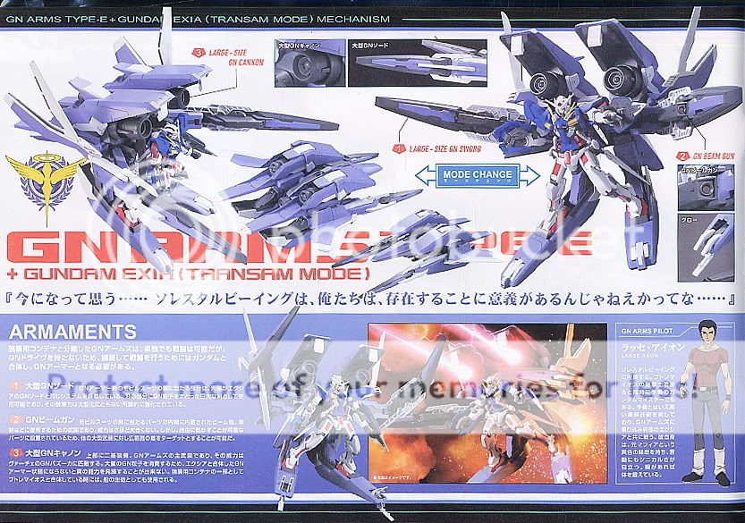 OO GN Arms Type E + Gundam Exia Transarm Mode HG 1/144  