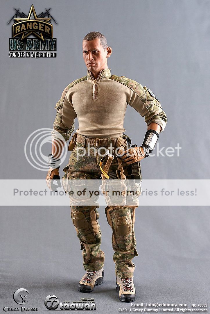 Crazy Dummy US ARMY RANGER GUNNER In Afghanistan Head w/ Neck 1/6 