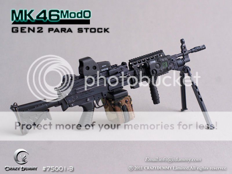   stock machine gun 1 6 black ver brand crazy dummy item number 75001