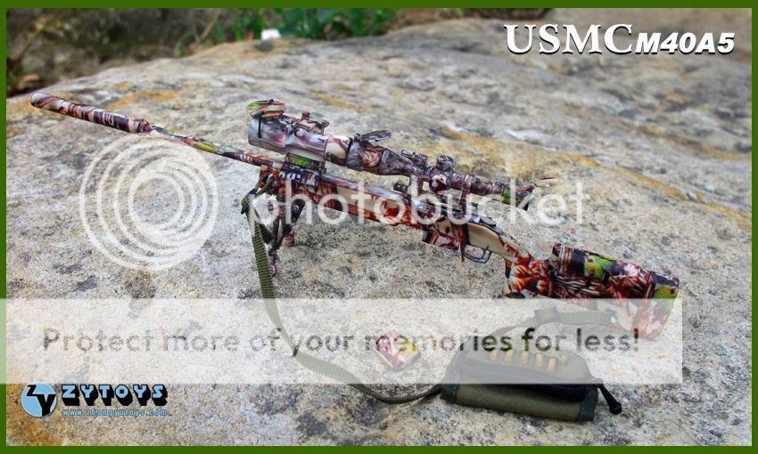 ZY TOYS USMC M40A5 Sniper Rifle Set Bionic Camouflage Ver. 1/6  