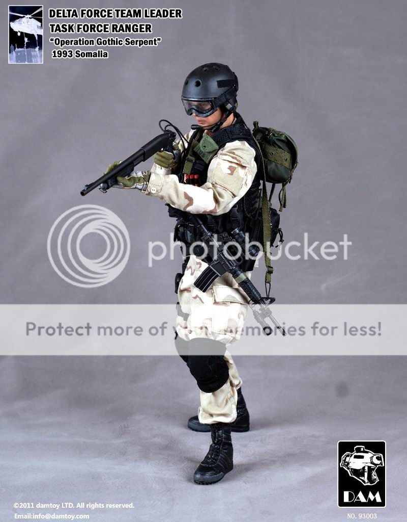 DAM SOMALIA 1993 US DELTA FORCE TEAM LEADER  TASK FORCE RANGER 1/6 IN 