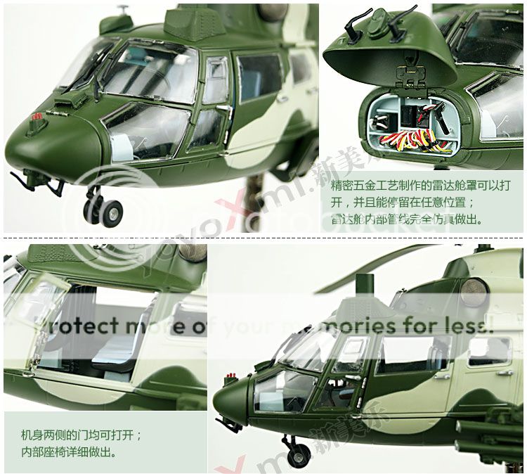 China Air Force Metal Z9 A Armed Helicopter 1/30  