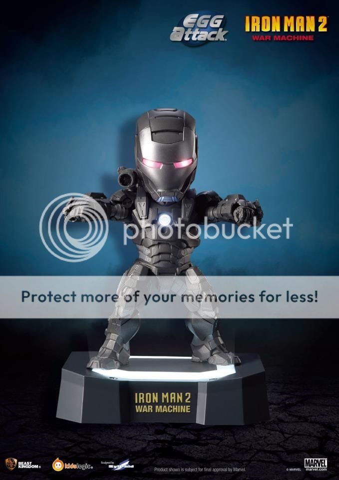 Kids Logic Marvel Iron Man 2 Mini Egg Attack LED War Machine Figure