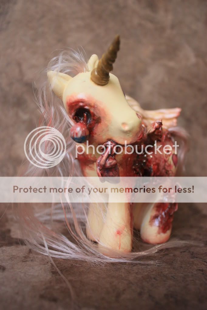 TRUE LOVE   My Little Pony Zombie Pegasus Custom MLP OOAK Valentine 