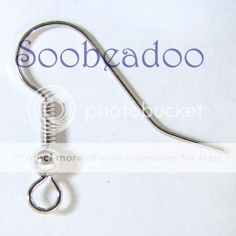 100 Surgical Steel Earwire Ball & Coil 22g slender  