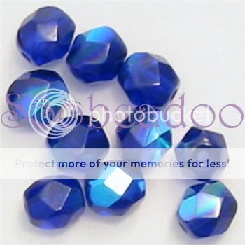 65 Cobalt AB Fire Polished Faceted Glass beads 4mm  