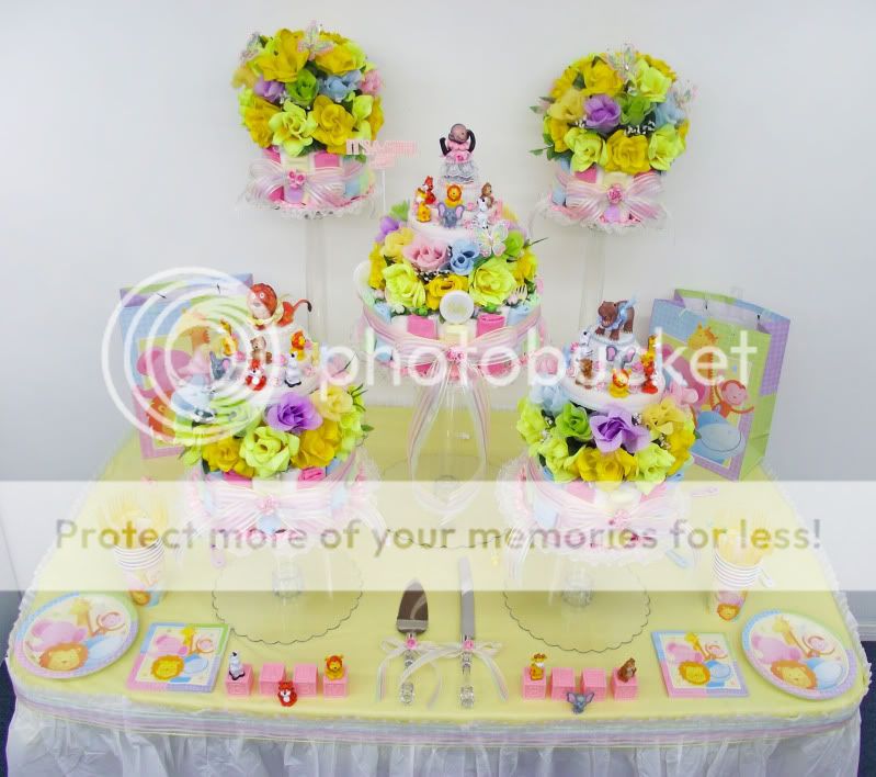 Girls Baby Shower Diaper Cake Centerpiece Decoration Favor Theme 