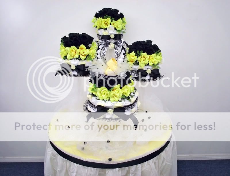 Unisex Baby Shower Diaper Cake Centerpiece Gift Decorations Favor Theme Clothes