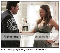 Bristow's pregnancy mirrors Garner's on Alias [photo: ABC Television]