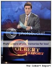 Stephen Colbert on the set of The Colbert Report [photo: Comedy Central]