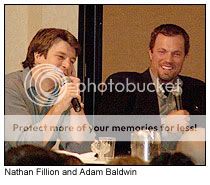 Nathan Fillion and Adam Baldwin at the Flanvention 2005 [photo: Michelle Snow]