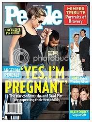 People Magazine breaks the news of Jolie's pregnancy in this week's cover story [photo: People Magazine]