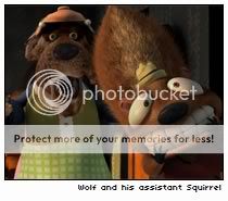 Wolf and his squirrel assistant Twitchy from Hoodwinked  [Photo: Weinstein  Co. Films]
