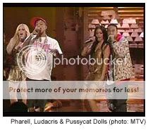 Pharell, Ludacris and the Pussycat Dolls at the MTV Video Music Awards (photo: MTV)