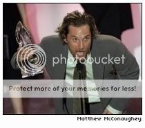 Matthew McConaughey accepts his award at the People's Choice Awards [photo: CBS]