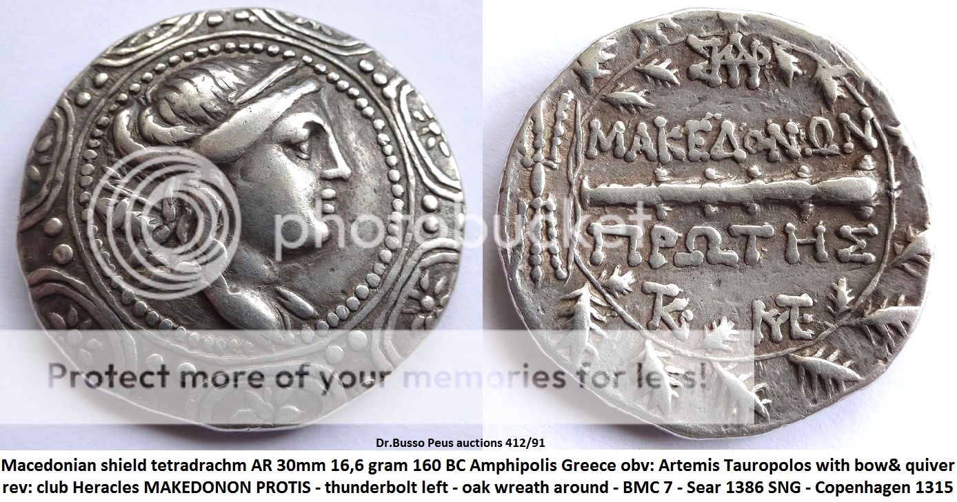 Macedonian shield tetradrachm | Coin Talk